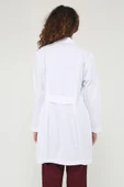 Uzun Kol Beyaz Unisex Önlük Ceket Boy Apaş Yaka Doktor Hemşire Öğretmen Önlüğü thumbnail 3