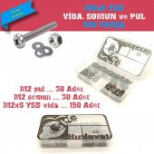 M2x6 YSB Vida Somun ve Pul Seti, 450 Parça - 1