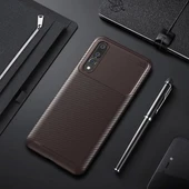 Moby Shop Huawei P20 Pro Kılıf Karekarbon Desenli Şık ve Dayanıklı Torvex Premium Silikon Kapak - 1