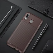 Moby Shop Huawei Y7 Prime 2019 Kılıf Karekarbon Desenli Şık ve Dayanıklı Torvex Premium Silikon Kapak - 1