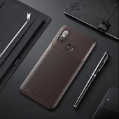 Moby Shop Xiaomi Mi Max 3 Kılıf Karekarbon Desenli Şık ve Dayanıklı Torvex Premium Silikon Kapak - 1