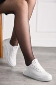 Günlük Unisex  Spor Ayakkabı Bağcıklı Dikiş Detaylı Hafif Kalın Yüksek Taban Sneaker 4005 - 8