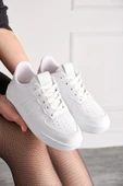 Günlük Unisex  Spor Ayakkabı Bağcıklı Dikiş Detaylı Hafif Kalın Yüksek Taban Sneaker 4005 - 9