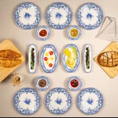 Fecra Majestic Blue 14 Parça Kahvaltı Takımı - 1