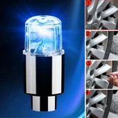 BUFFER® Araç ve Bisiklet İçin 2’li Mavi LED Hava Valfi Işık Kapakları–Gece Parlayan Lastik Lambası Sibop Kapağı thumbnail 4