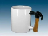 BUFFER® İlginç Hediyelik Çekiç Kulplu Tasarımlı Seramik Kupa Bardağı - 1