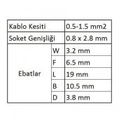 GFFD1288 Tam İzoleli Dişi Faston Kablo Ucu 20 Adet - 3