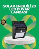 Solar Enerjili 20 LED Hareket Sensörlü Duvar Lambası thumbnail 1