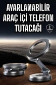 Araç İçi Telefon Tutacağı Manyetik Tasarım Ayarlanabilir thumbnail 2