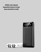Kamp ve Seyahat İçin 20.000mAh LED Işıklı Hızlı Şarj Powerbank - 3