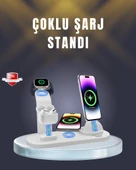 iPhone, AirPods ve Akıllı Saat Uyumlu Çoklu Şarj Cihazı - 1