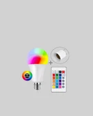 Kumanda Destekli Çok Renkli Akıllı LED Ampul thumbnail 4