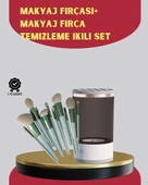 Profesyonel 13’lü Makyaj Fırçası + USB Fırça Temizleyici İkili Set thumbnail 1