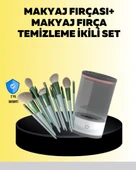 Hijyenik Makyaj İçin 13’lü Fırça Seti ve Elektrikli Temizleyici thumbnail 1