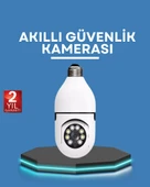 Wifi Güvenlik Kamerası 360 Derece Dönebilen Harekete Duyarlı Gece Görüşlü Ampul (Kopya) thumbnail 1
