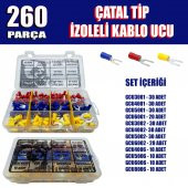 260 Parça Çatal Kablo Ucu Seti - 1
