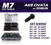 127 Parça M7 AKB Cıvata Seti thumbnail 1
