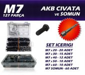 127 Parça M7 AKB Cıvata Seti + 11 Somun Adaptörü - 1
