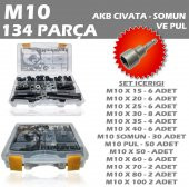 134 Parça M10 AKB Civata Seti + 17 Somun Adaptörü - 1