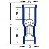 GBD-1040 Dişi Terminal İzoleli Kablo Ucu 20 Adet - 3