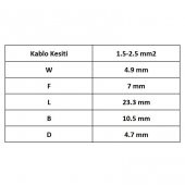 GBD-2050 Dişi Terminal İzoleli Kablo Ucu 100 Adet - 4