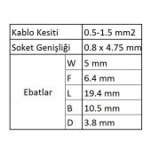 GFD1488 Dişi Faston İzoleli Kablo Ucu 100 Adet - 3
