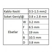GFD1288 Dişi Faston İzoleli Kablo Ucu 100 Adet - 3