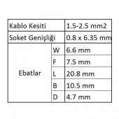 GFD2638 Dişi Faston İzoleli Kablo Ucu 60 Adet - 3