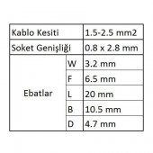 GFFD1638 Tam İzoleli Dişi Faston Kablo Ucu 100 Adet - 3