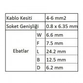 GFFD5638 Tam İzoleli Dişi Faston Kablo Ucu 100 Adet - 3