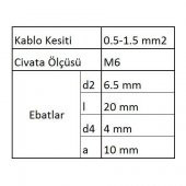 GCU6001 Çatal Uçlu İzoleli Kablo Ucu 100 Adet - 3