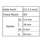 GCU5001 Çatal Uçlu İzoleli Kablo Ucu 100 Adet - 3