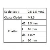 GYU351 Yuvarlak Uçlu İzoleli Kablo Ucu 60 Adet - 3
