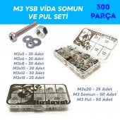 M3 YSB Vida Somun ve Pul Seti, Hesaplı Paket 300 Parça - 1
