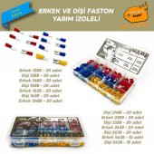 Yarım İzoleli Faston Terminal Seti, Ortanca Paket 270 Parça - 1