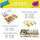 250 Parça İzolesiz Yuvarlak Tip Kablo Ucu Seti - 1
