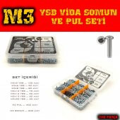 1140 Parça M3 YSB Vida Somun ve Pul Seti - 1