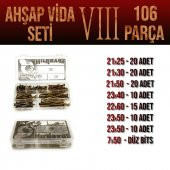 Ahşap Vida Seti VIII - 106 Parça Vida Pul Ve Bits Uç - 1