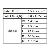 GFFD2638 Tam İzoleli Dişi Faston Kablo Ucu 40 Adet - 3
