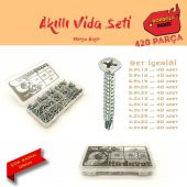 Akıllı Vida Seti - Havşa Başlı, Dopdolu Paket 420 Parça - 1