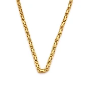 Altın Kaplama Kral Erkek Zincir Kolye ZN-519 thumbnail 1