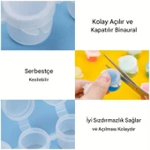 Mini boya kutusu 2ml 6'lı şerit, boya paleti, boya saklama kabı, küçük hokkalar-2 Şerit thumbnail 3
