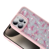 iPhone 15 Kılıf Taşlı ve Sim Süsleme Tasarımlı Azra Premium Sert Silikon Kapak - 3