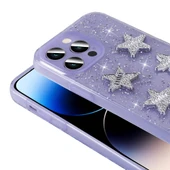 iPhone 14 Pro Max Kılıf Figür ve Simli Köşe Korumalı Zelira Premium Silikon Kapak thumbnail 3