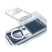 Moby Shop Galaxy Z Flip 7 Prismiq Premium Magsafe Destekli Şeffaf Sert Silikkon Kapak - 5
