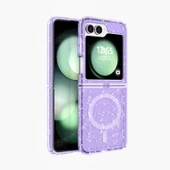 Royal Cover Samsung Galaxy Z Flip 6 Kılıf Şeffaf Yapılı ve Magsafe Özellikli Sert Premium Silikon Kapak RCV/Allstar - 1