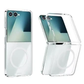 Royal Cover Samsung Galaxy Z Flip 7 Magsafe Özellikli Sert Yapılı Şeffaf Sert Silikon Kapak RYC/Porto - 1