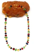 Damla Kehribar Bebek Diş Kolye - 34 cm - 1