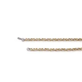 Çelik İki Renkli Kral Erkek Zincir Kolye ZN-518 thumbnail 2