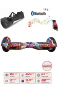 Elektrikli Kaykay Hoverboard Bluetooth Hoparlörlü 6.5 İnç Grafiti D16 - Çanta Hediye thumbnail 1
